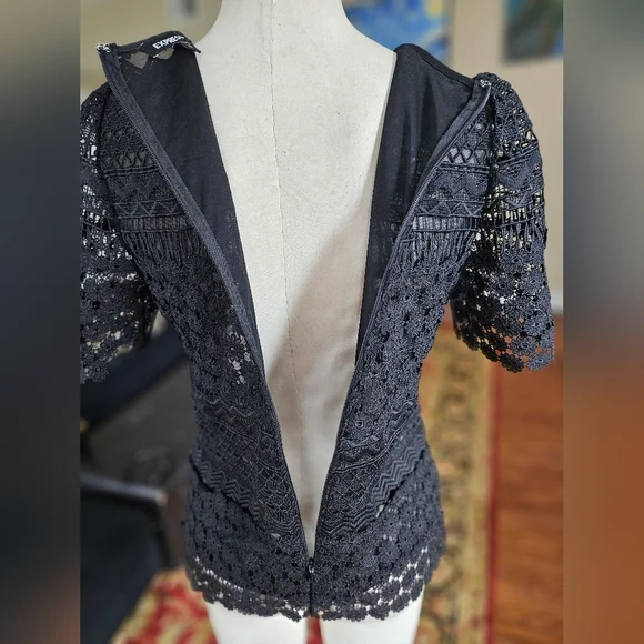 Express Lace Boho Top Small - Picture 4 of 5